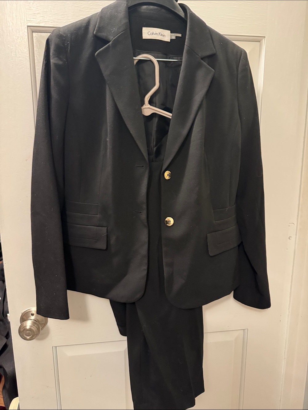 Calvin Klein Black women’s Two-Button Blazer and black Pants suit
